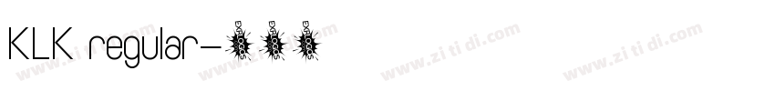 KLK regular字体转换